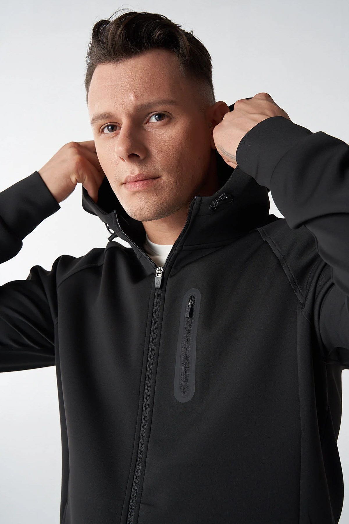 Hummel Ethan Zip Erkek Sweatshirt 921769-2001 Siyah