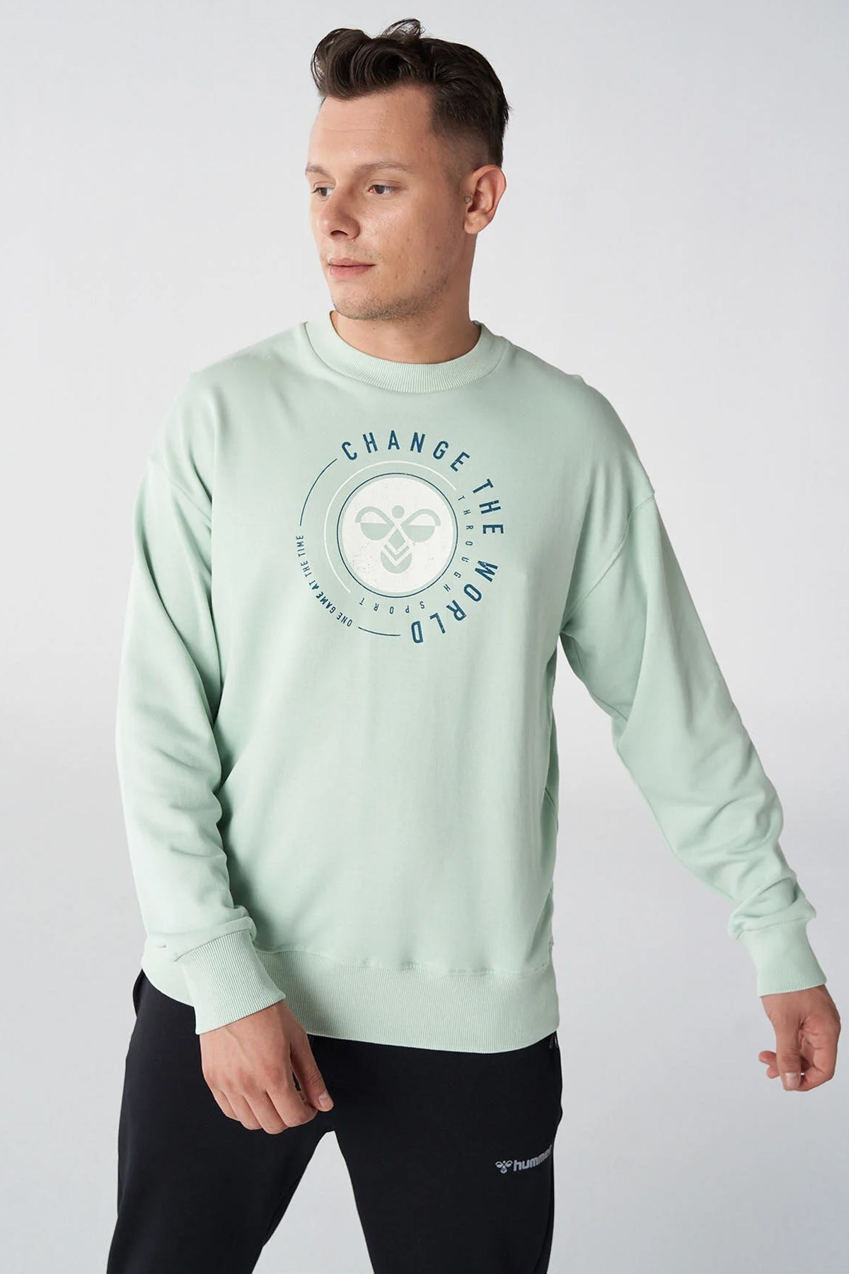 Hummel Fin Erkek Sweatshirt 921770-2519 Yeşil