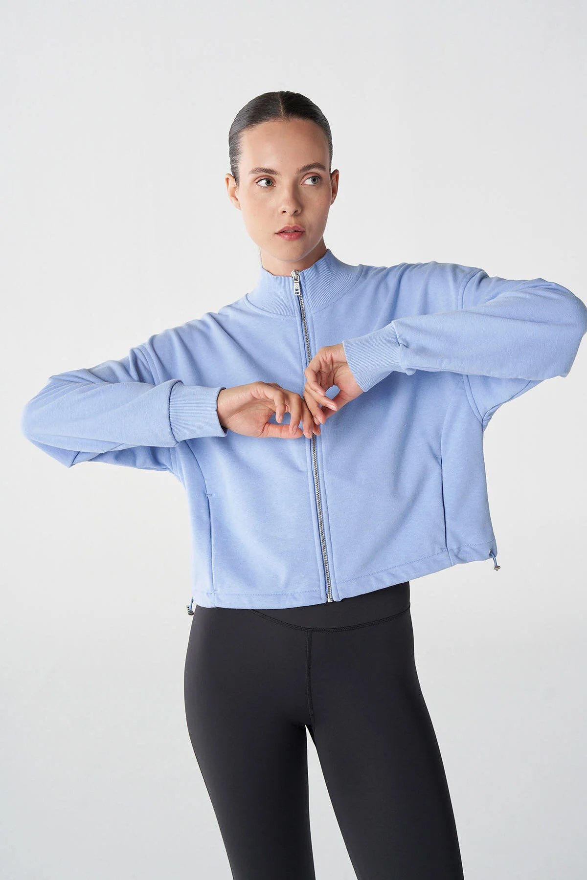 Hummel Freya Zip Kadın Sweatshirt 921771-2516 Mavi