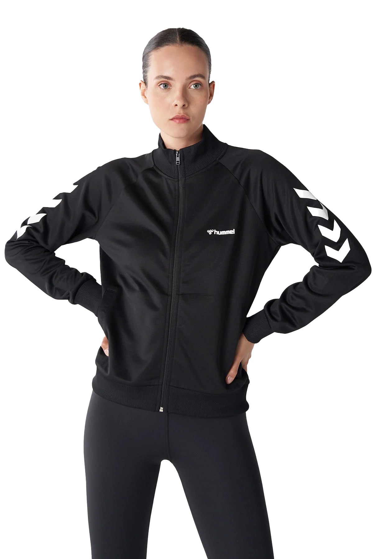 Hummel Genesa Zip Kadın Sweatshirt 921773-2001 Siyah