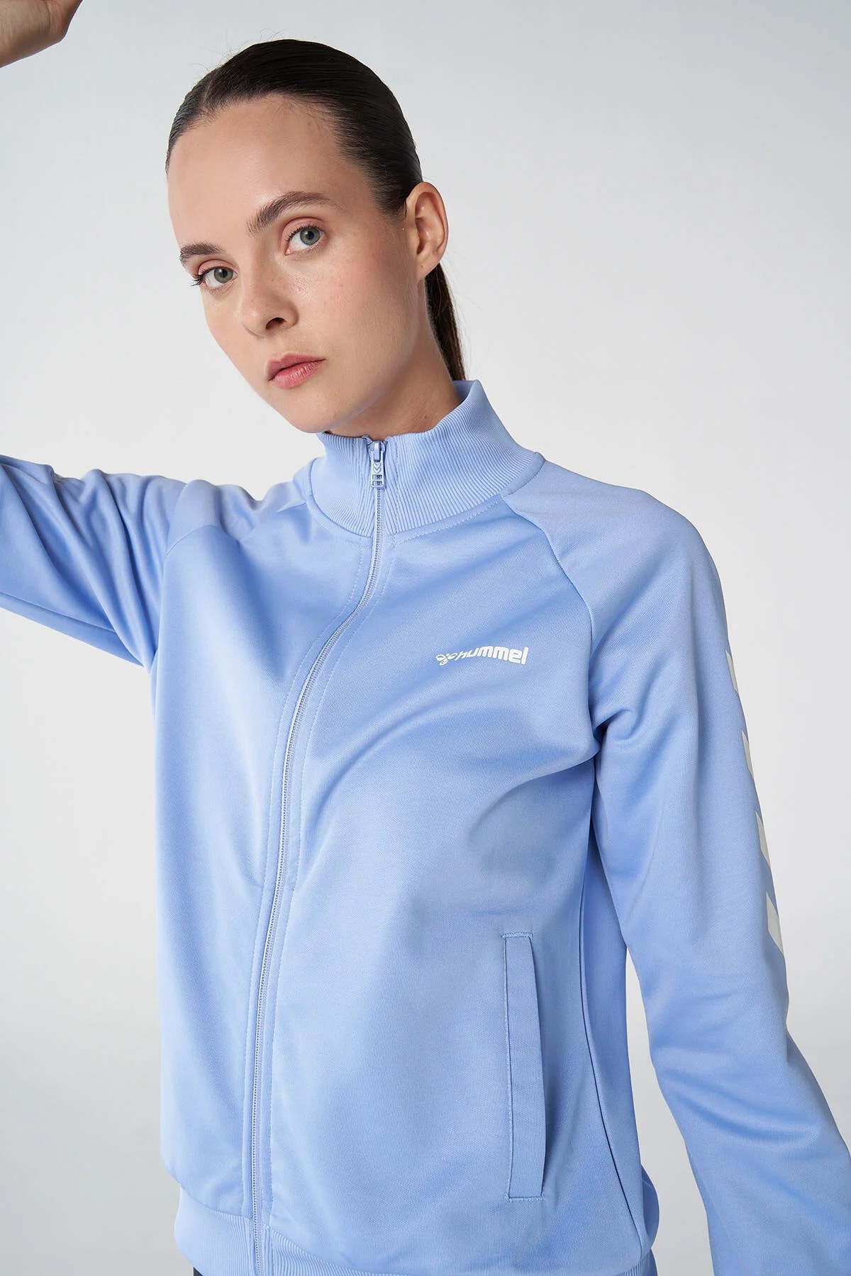 Hummel Genesa Zip Kadın Sweatshirt 921773-2516 Mavi