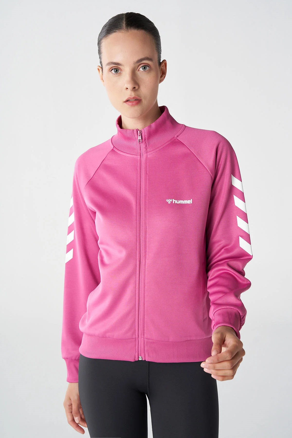 Hummel Genesa Zip Kadın Sweatshirt 921773-4497 Pembe