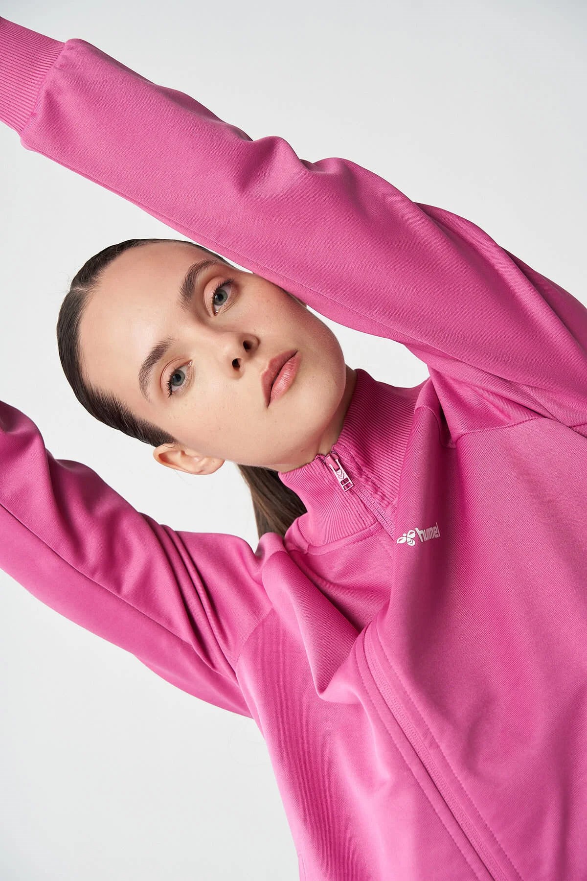 Hummel Genesa Zip Kadın Sweatshirt 921773-4497 Pembe