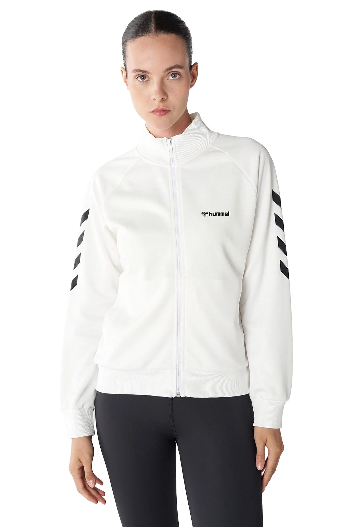 Hummel Genesa Zip Kadın Sweatshirt 921773-9003 Beyaz
