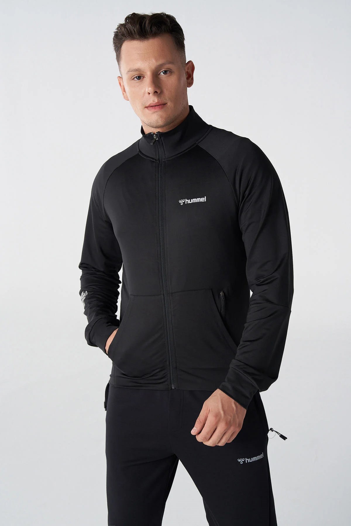 Hummel Jason Zip Erkek Sweatshirt 921781-2001 Siyah