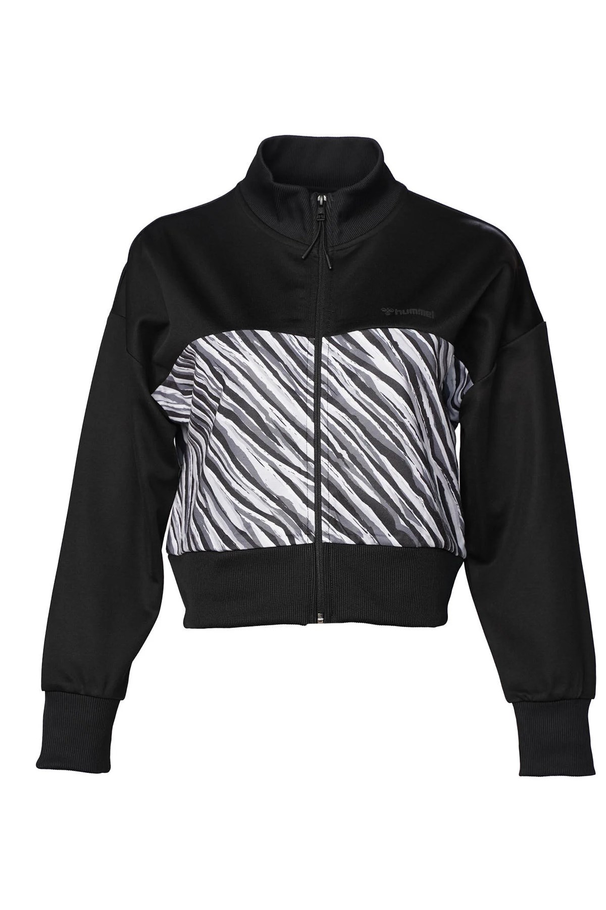 Hummel Jude Crop Zip Kadın Sweatshirt 921789-2001 Siyah