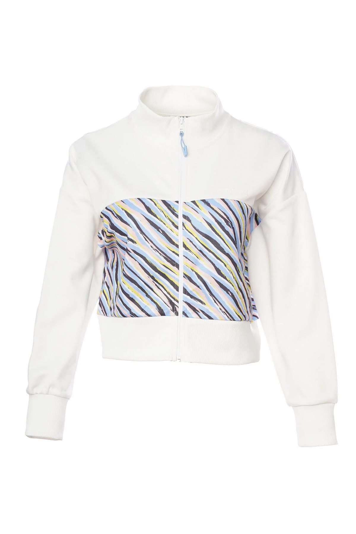 Hummel Jude Crop Zip Kadın Sweatshirt 921789-9003 Beyaz
