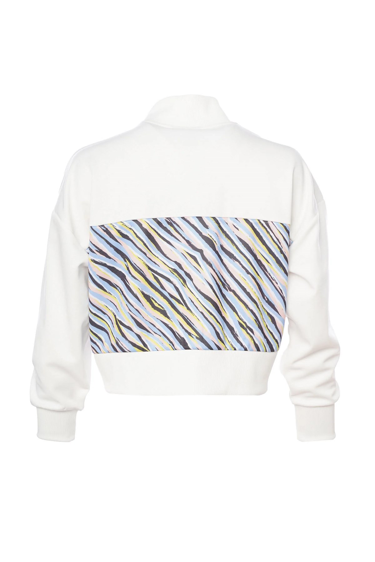 Hummel Jude Crop Zip Kadın Sweatshirt 921789-9003 Beyaz