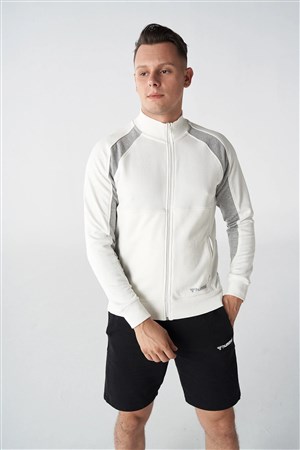 Hummel Kian Zip Erkek Sweatshirt 921792-9003 Beyaz