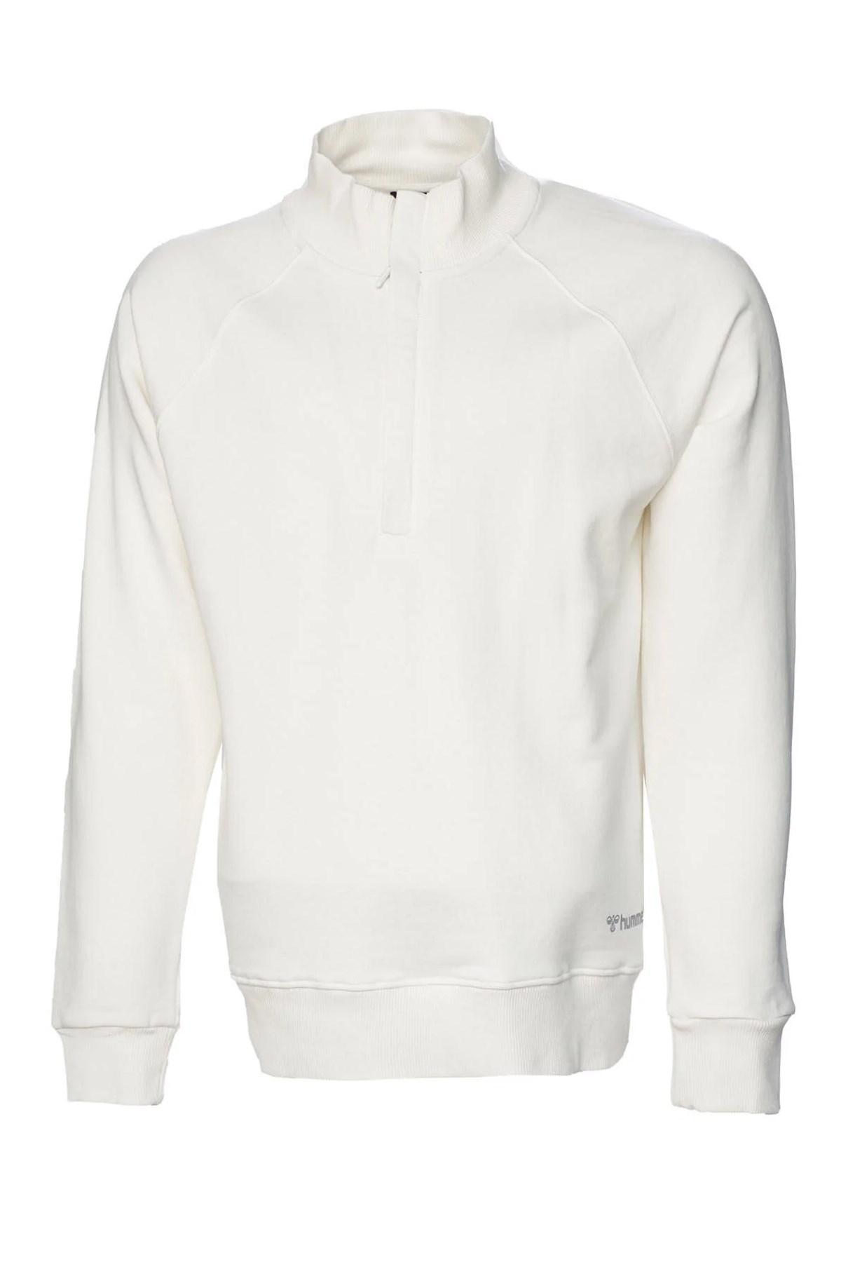 Hummel Kian Zip Neck Erkek Sweatshirt 921793-9003 Beyaz