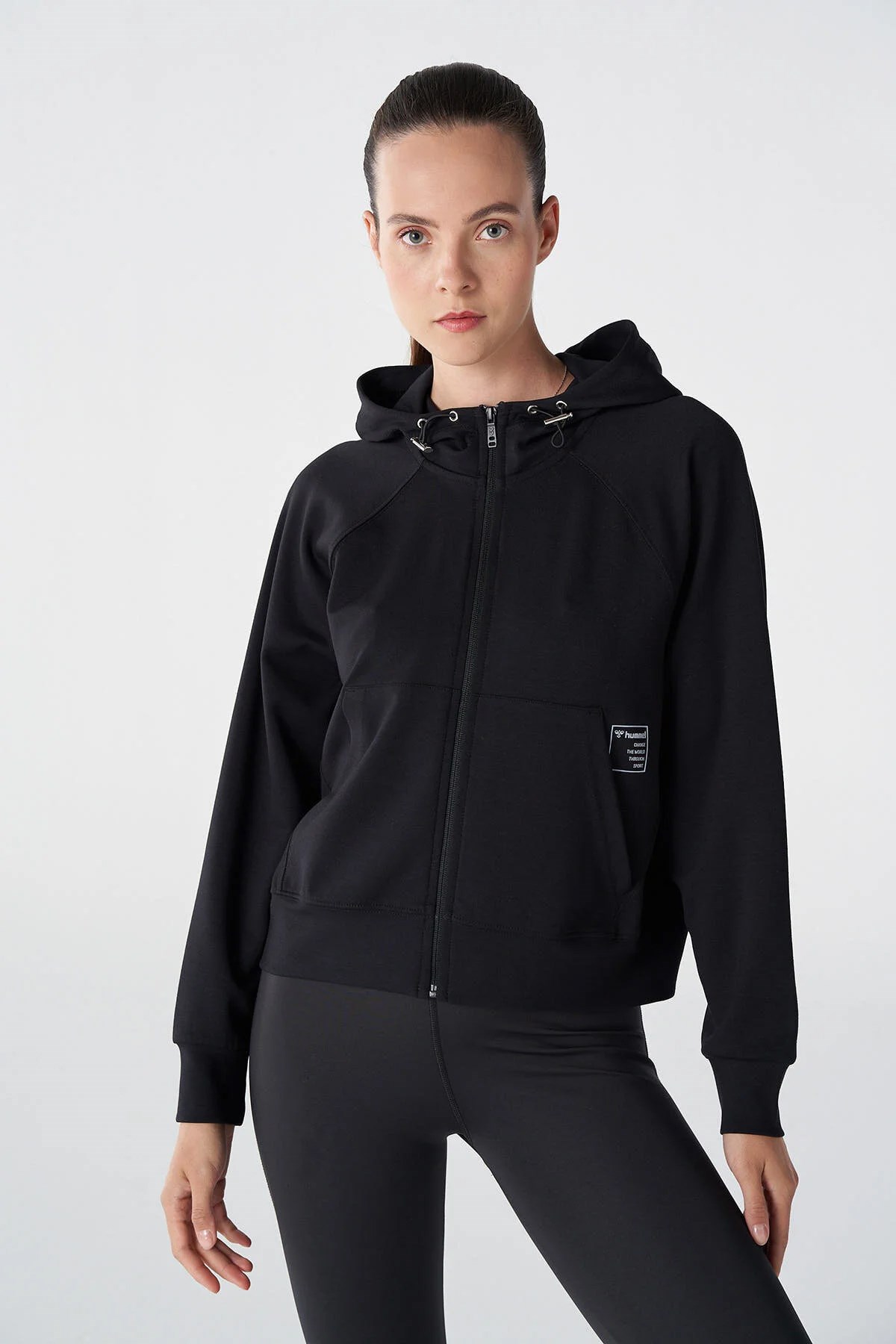 Hummel Layla Zip Kadın Sweatshirt 921795-2001 Siyah