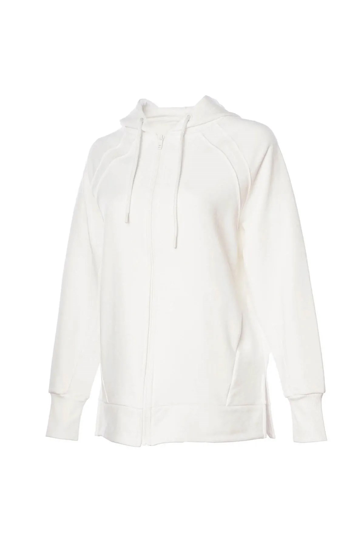 Hummel Maya Oversize Zip Kadın Sweatshirt 921803-9003 Beyaz