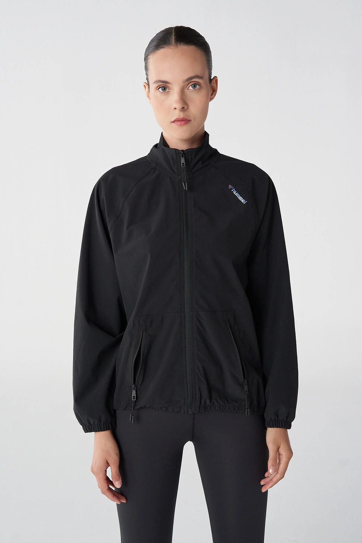 Hummel Micha Zip Kadın Sweatshirt 921805-2001 Siyah