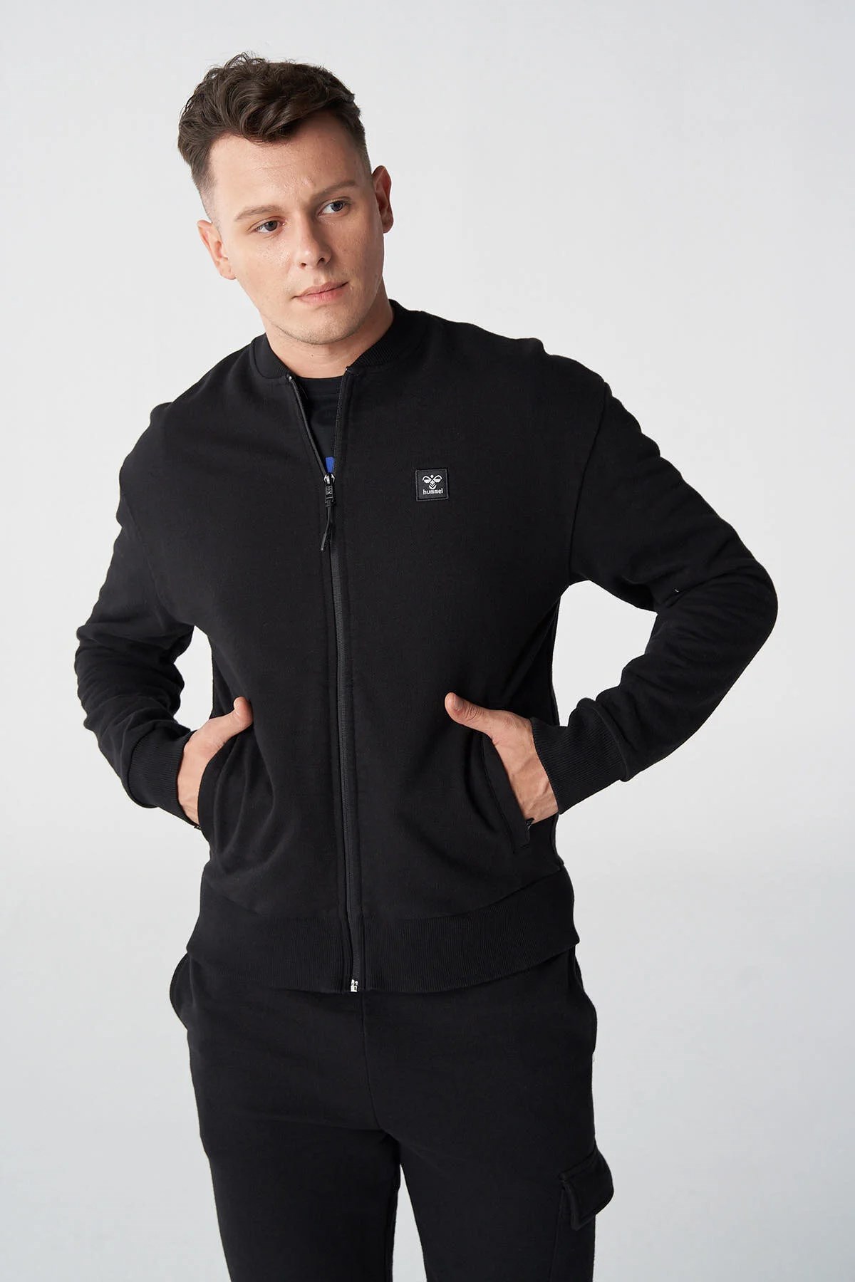 Hummel Nick Bomber Zip Erkek Sweatshirt 921809-2001 Siyah
