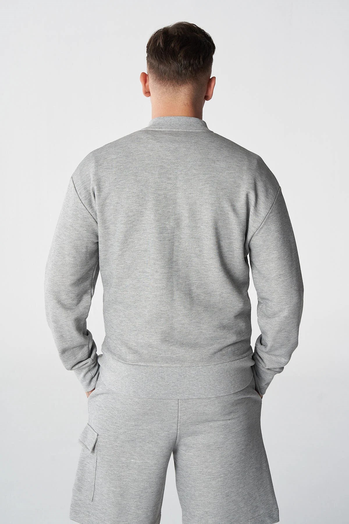 Hummel Nick Bomber Zip Erkek Sweatshirt 921809-2006 Gri