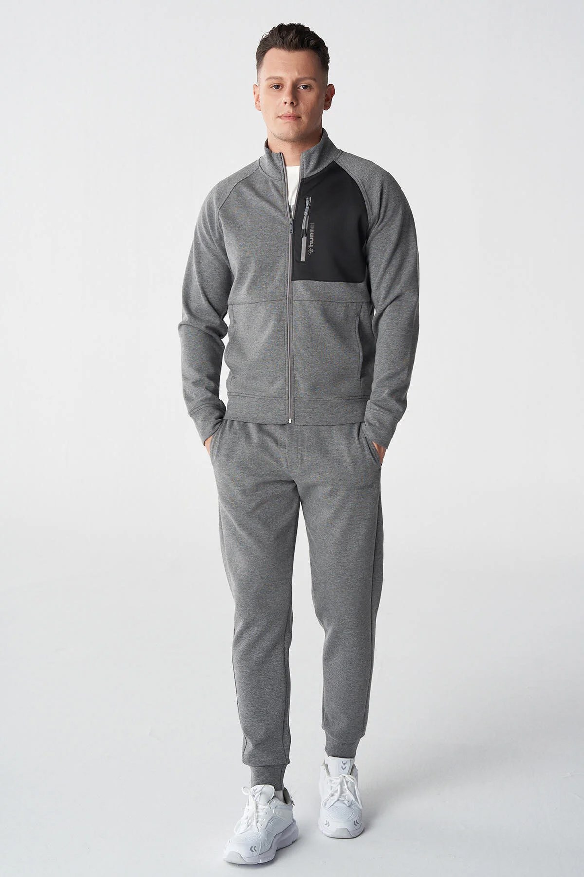 Hummel Randy Zip Erkek Sweatshirt 921819-2833 Gri