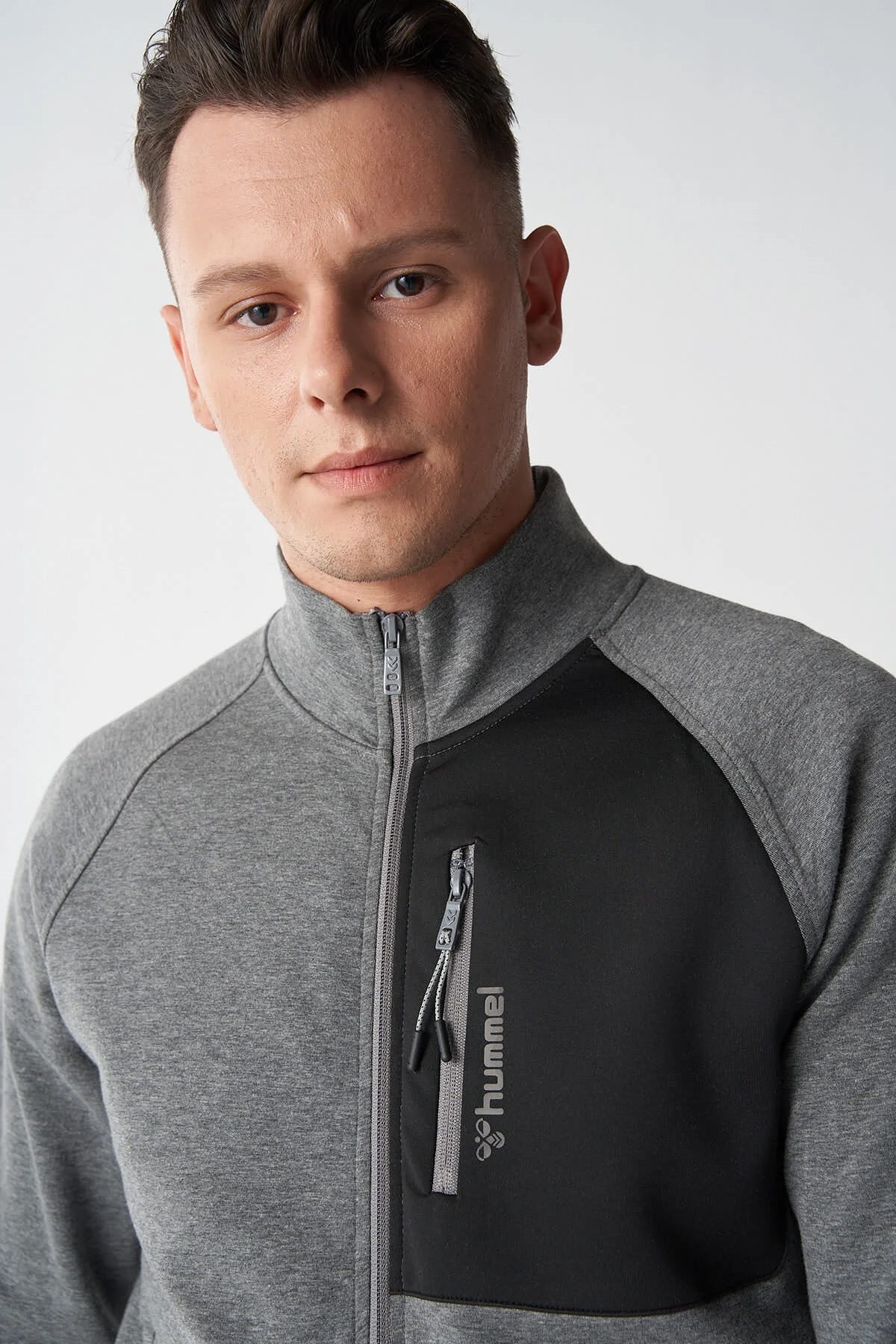 Hummel Randy Zip Erkek Sweatshirt 921819-2833 Gri