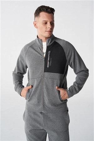 Hummel Randy Zip Erkek Sweatshirt 921819-2833 Gri