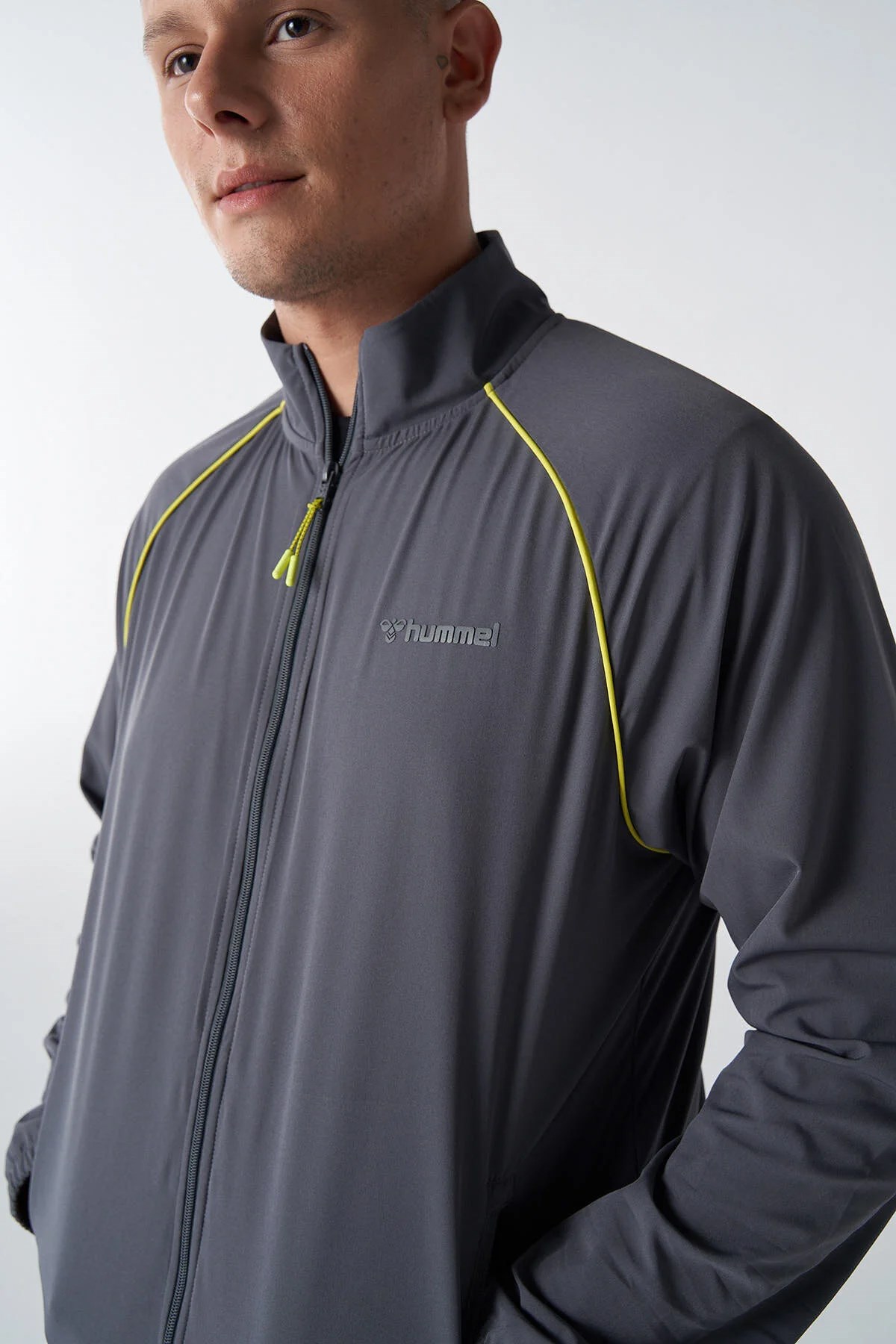Hummel Ryen Zip Erkek Sweatshirt 921824-3902 Gri