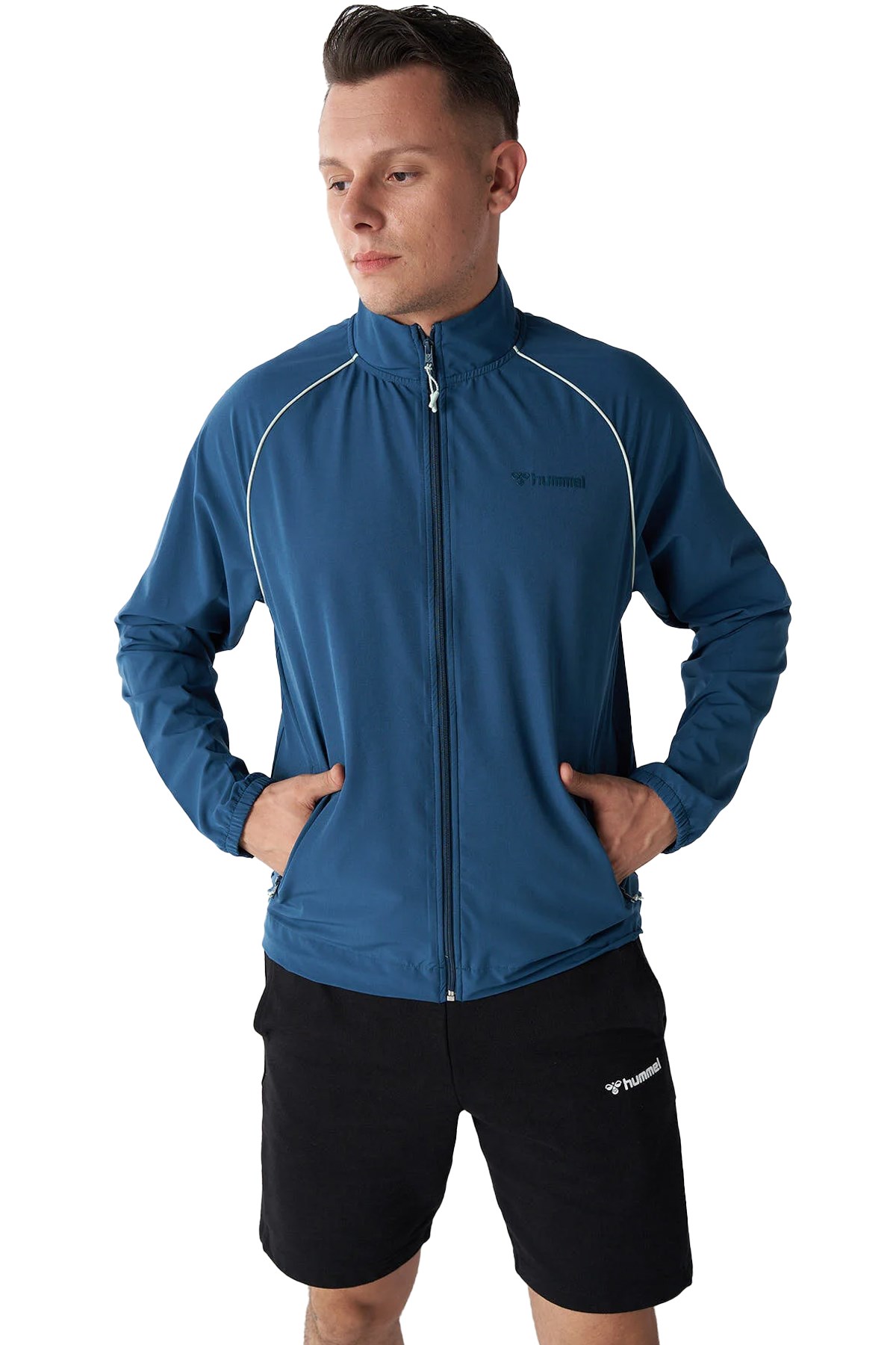 Hummel Ryen Zip Erkek Sweatshirt 921824-7511 Mavi