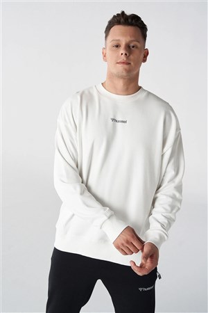 Hummel Sam Oversize Erkek Sweatshirt 921825-9003 Beyaz