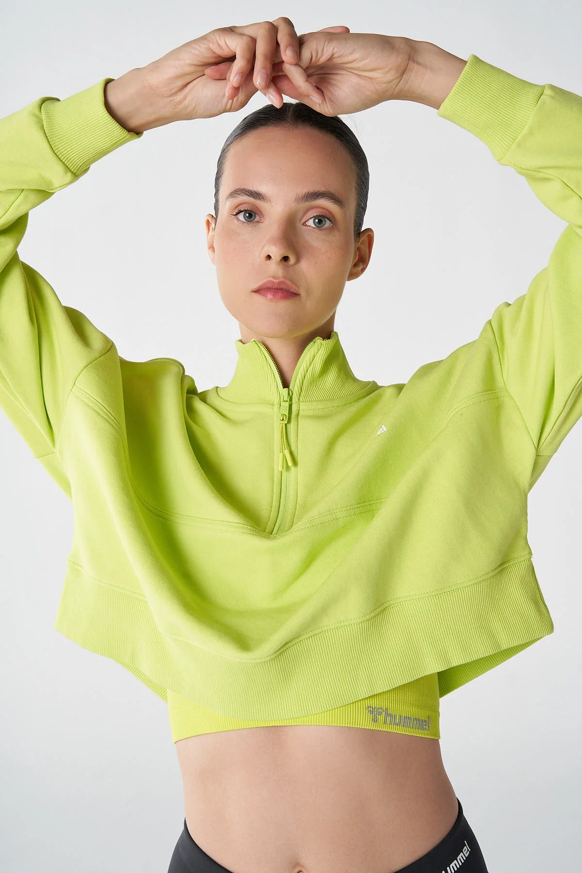 Hummel Shura Oversize Kadın Sweatshirt 921828-6102 Yeşil