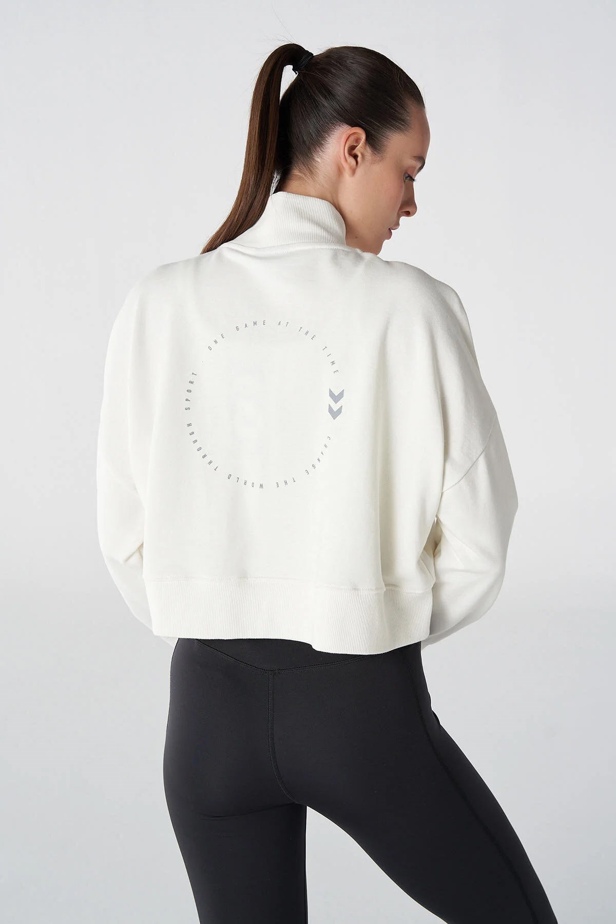 Hummel Shura Oversize Kadın Sweatshirt 921828-9003 Beyaz