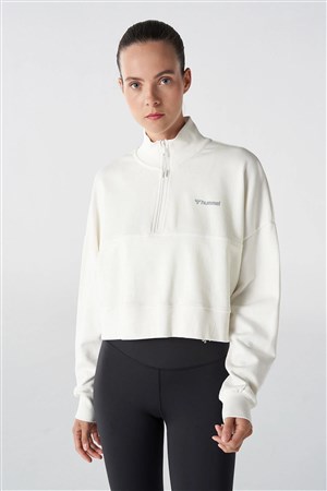 Hummel Shura Oversize Kadın Sweatshirt 921828-9003 Beyaz