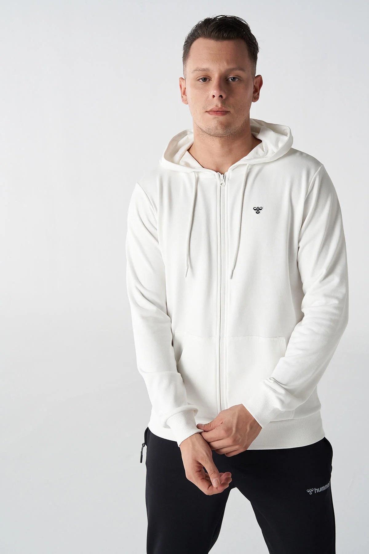 Hummel T-ic ico Zip Erkek Sweatshirt 921836-9003 Beyaz