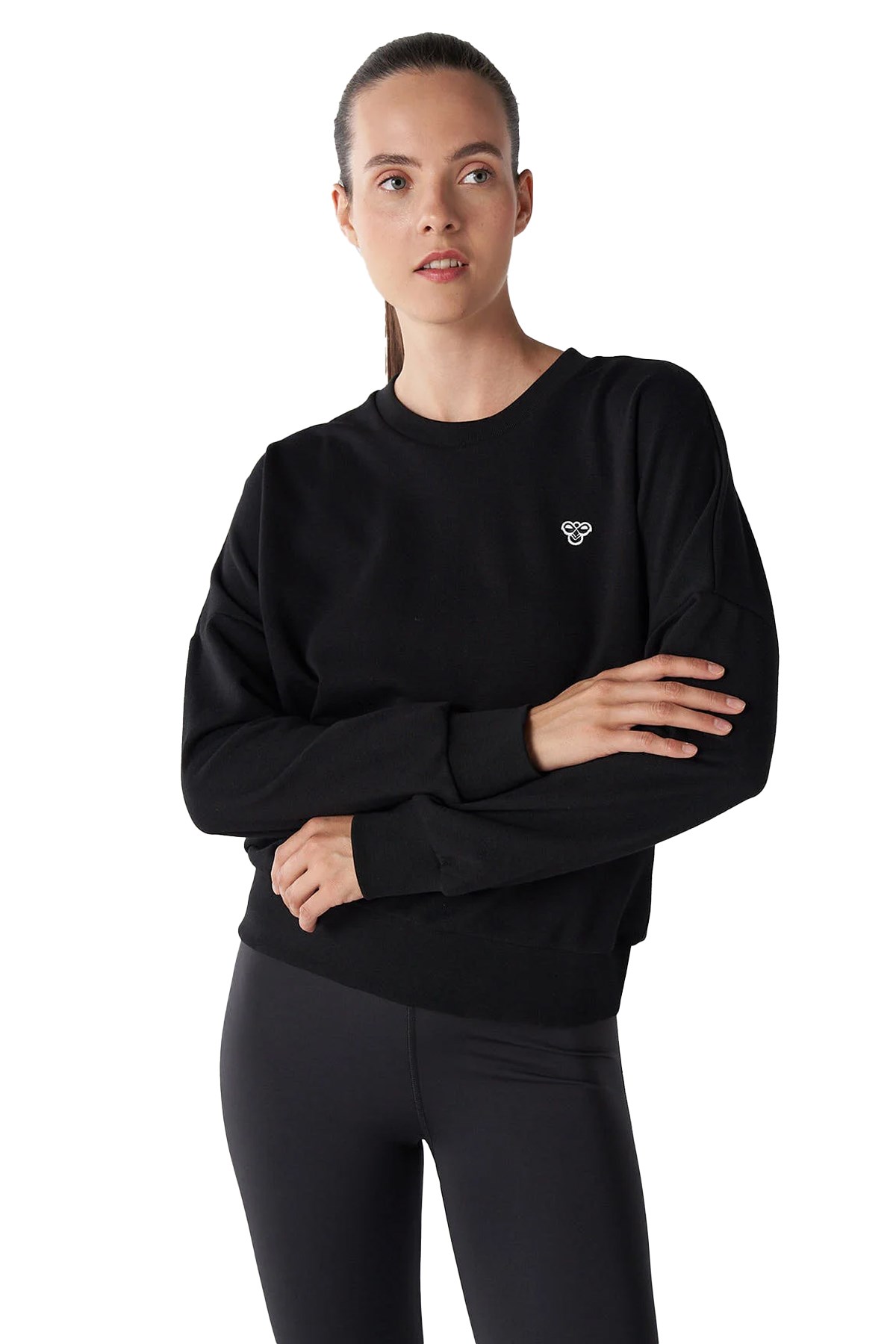 Hummel T-ic icona Kadın Sweatshirt 921838-2001 Siyah