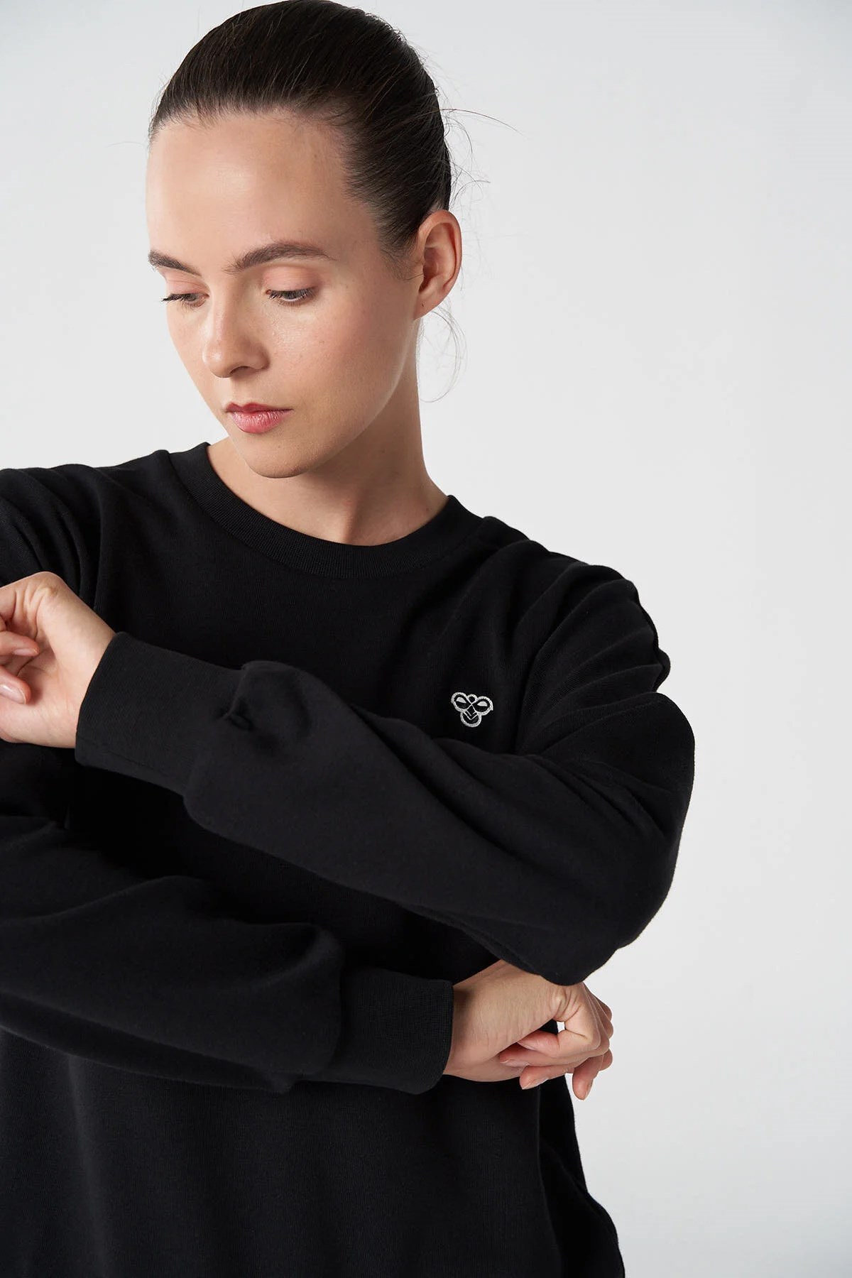 Hummel T-ic icona Kadın Sweatshirt 921838-2001 Siyah