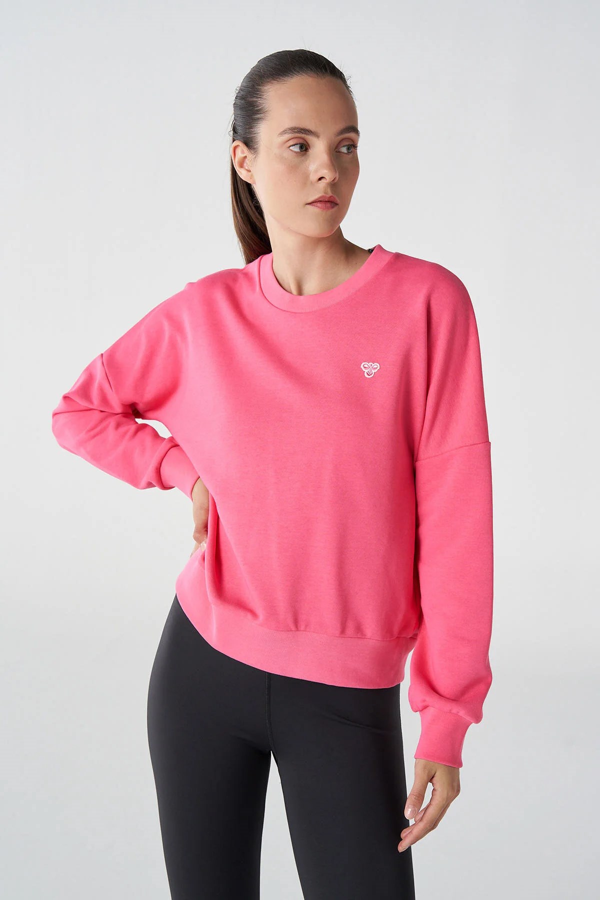 Hummel T-ic icona Kadın Sweatshirt 921838-3440 Pembe
