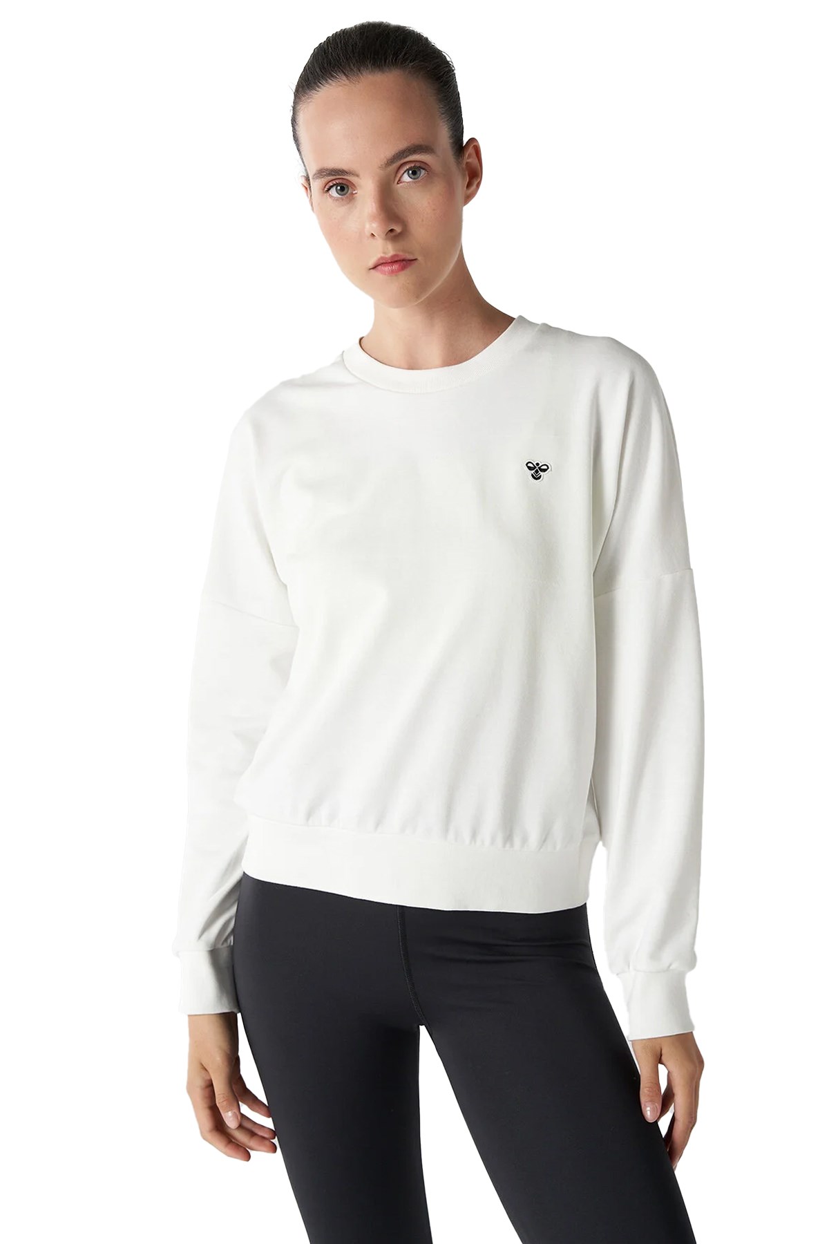 Hummel T-ic icona Kadın Sweatshirt 921838-9003 Beyaz
