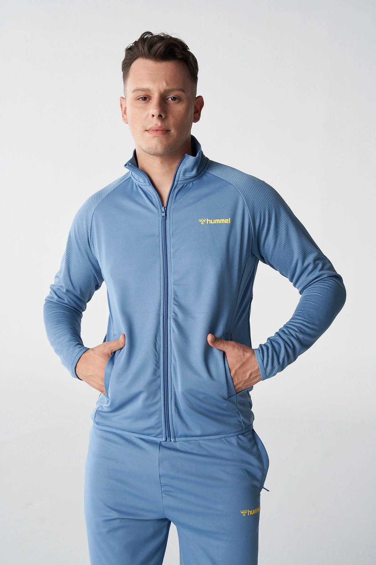 Hummel Toro Zip Erkek Sweatshirt 921839-4250 Mavi