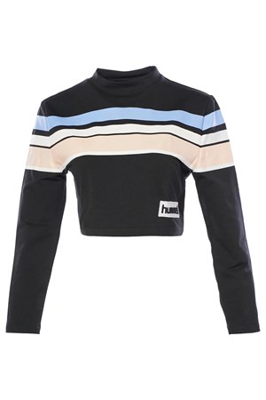 Hummel Felles Crop Kadın Sweatshirt 921848-2001 Siyah