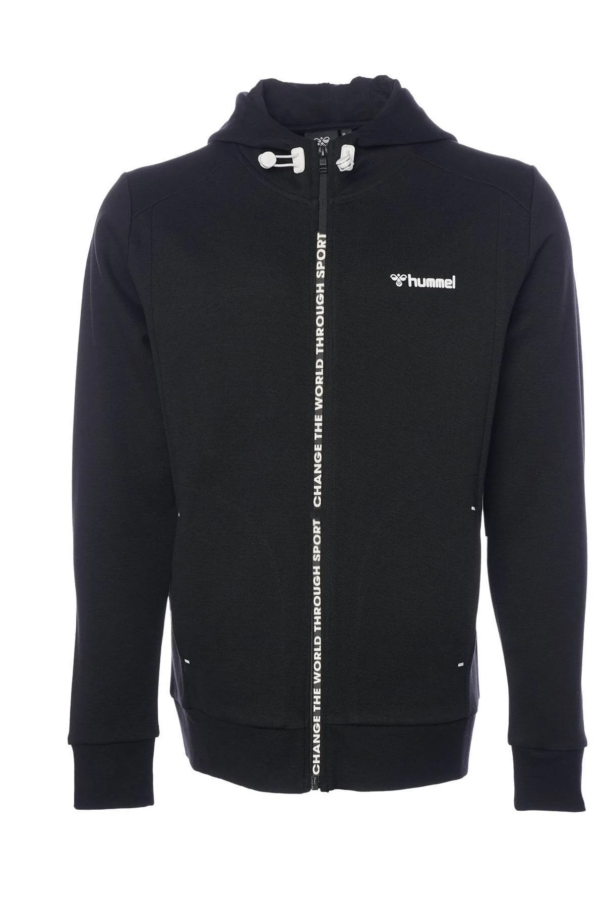 Hummel Jensen Zip Erkek Sweatshirt 921993-2001 Siyah