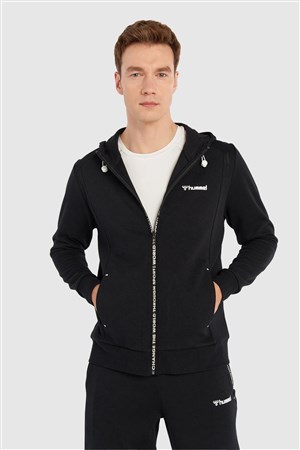Hummel Jensen Zip Erkek Sweatshirt 921993-2001 Siyah