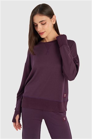 Hummel Jonina Kadın Sweatshirt 921998-4073 Mor