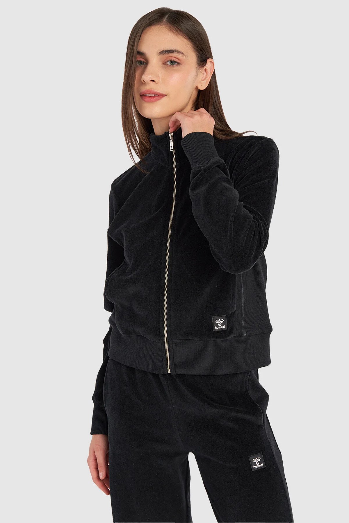 Hummel Kady Zip Kadın Sweatshirt 922002-2001 Siyah