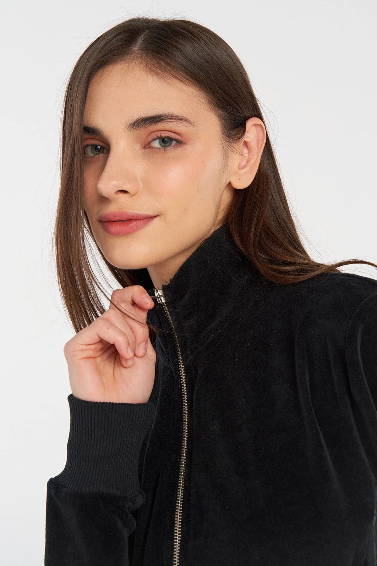 Hummel Kady Zip Kadın Sweatshirt 922002-2001 Siyah