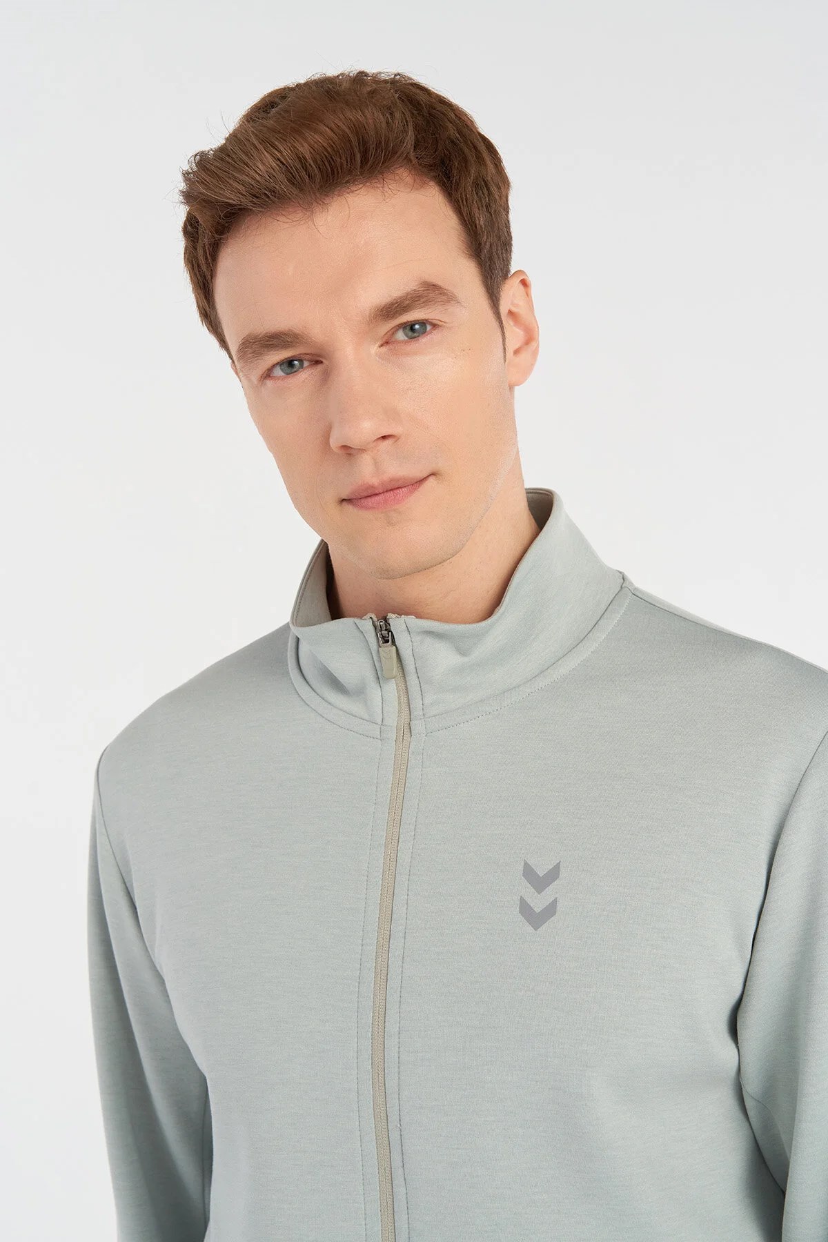 Hummel Nelly Zip Erkek Sweatshirt 922042-1968 Gri