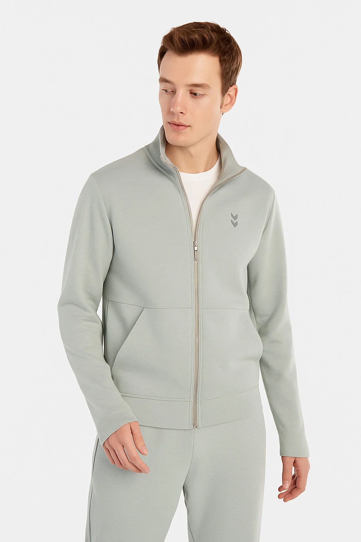Hummel Nelly Zip Erkek Sweatshirt 922042-1968 Gri