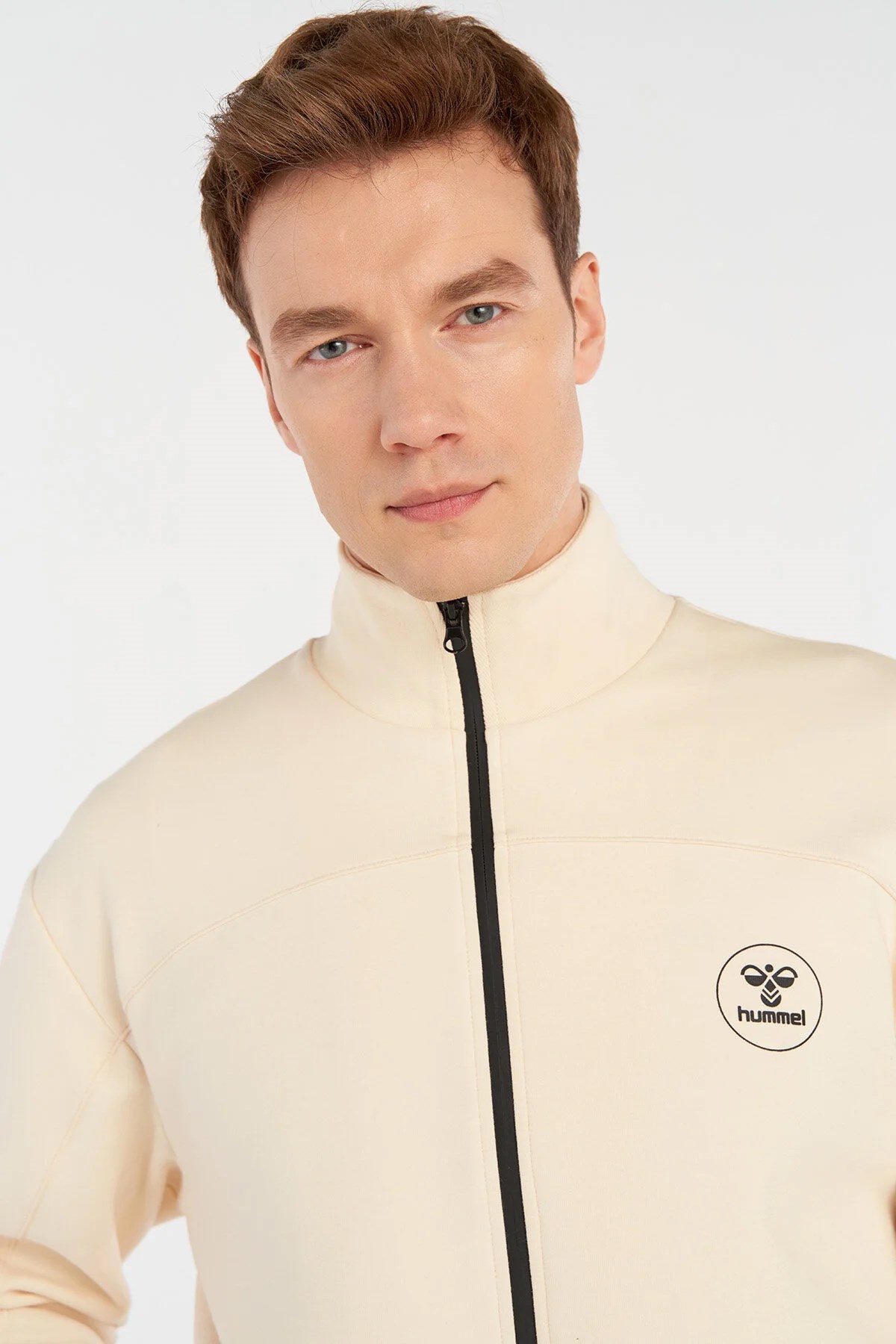 Hummel Royal Zip Erkek Sweatshirt 922060-9820 Beyaz