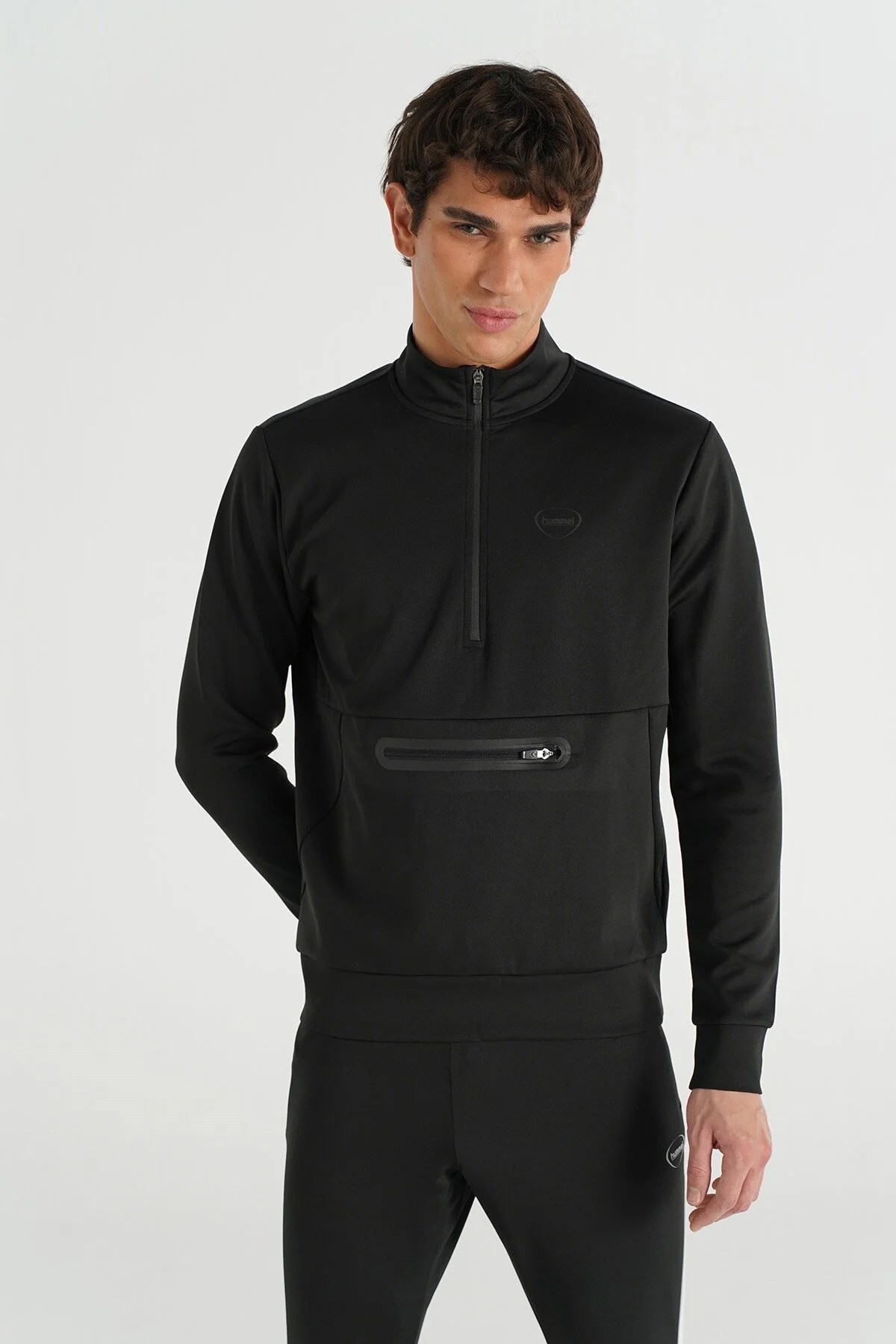 Hummel Loton Zip Nk Erkek Sweatshirt Siyah