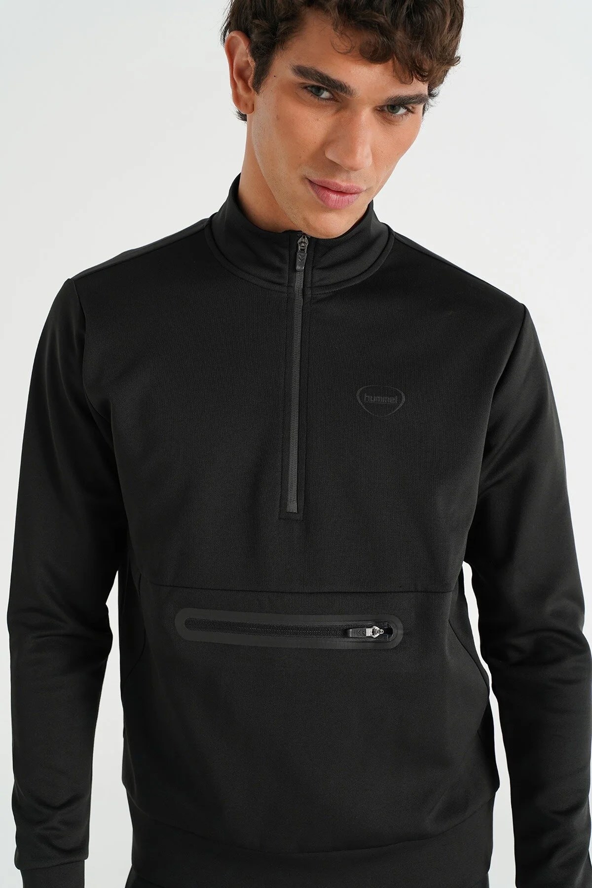 Hummel Loton Zip Nk Erkek Sweatshirt Siyah