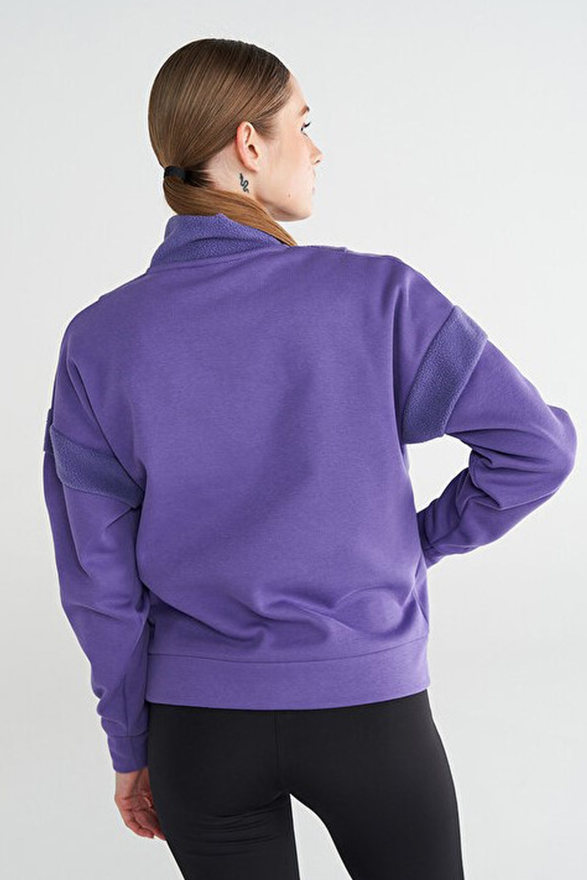 Hummel Adur Zip Neck Kadın Sweatshirt 922347-2893 Mor