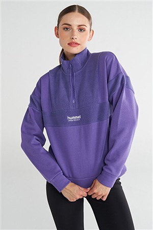 Hummel Adur Zip Neck Kadın Sweatshirt 922347-2893 Mor