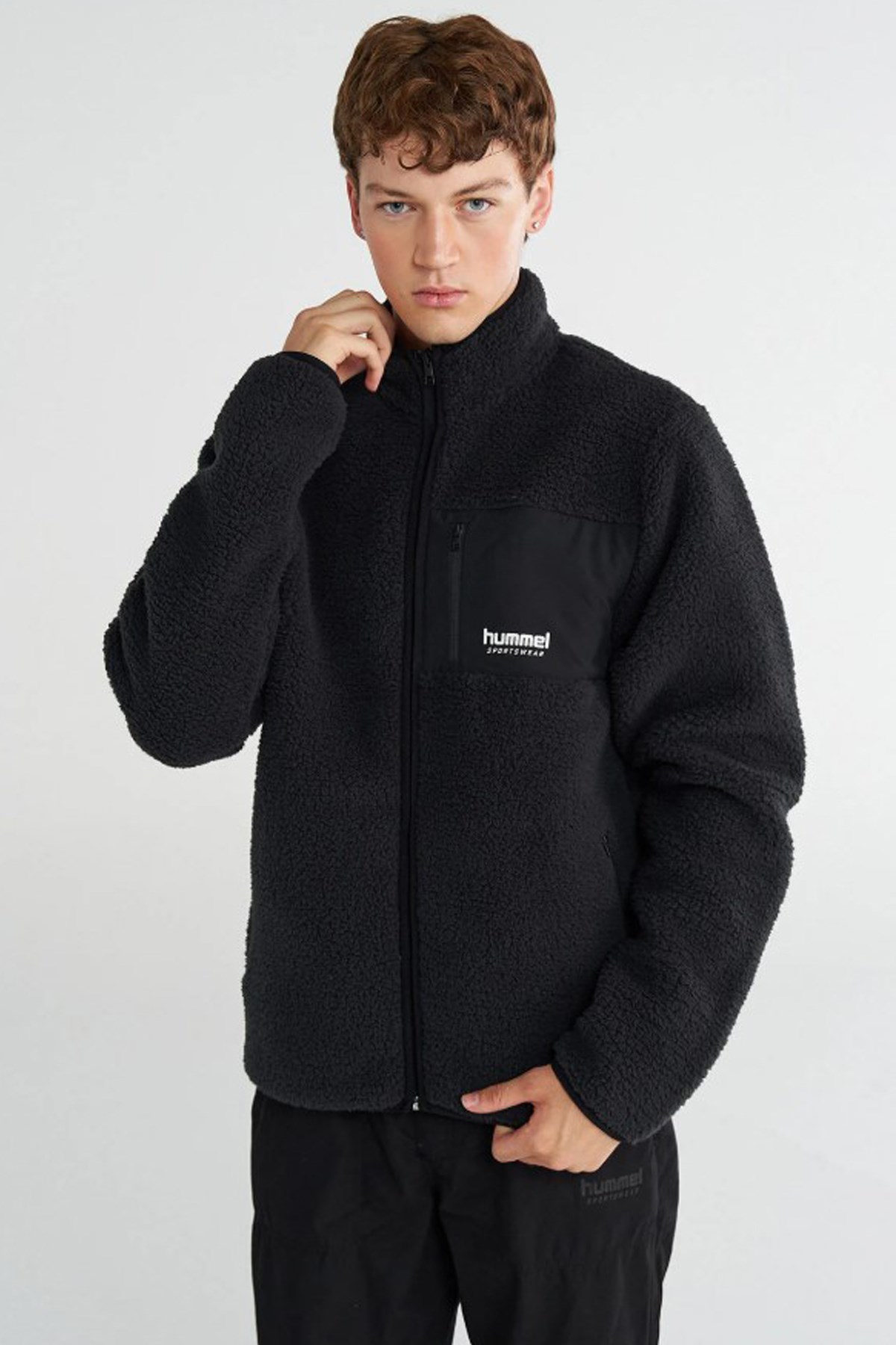 Hummel Arthur Sherpa Zip Erkek Sweatshirt 922361-2001 Siyah