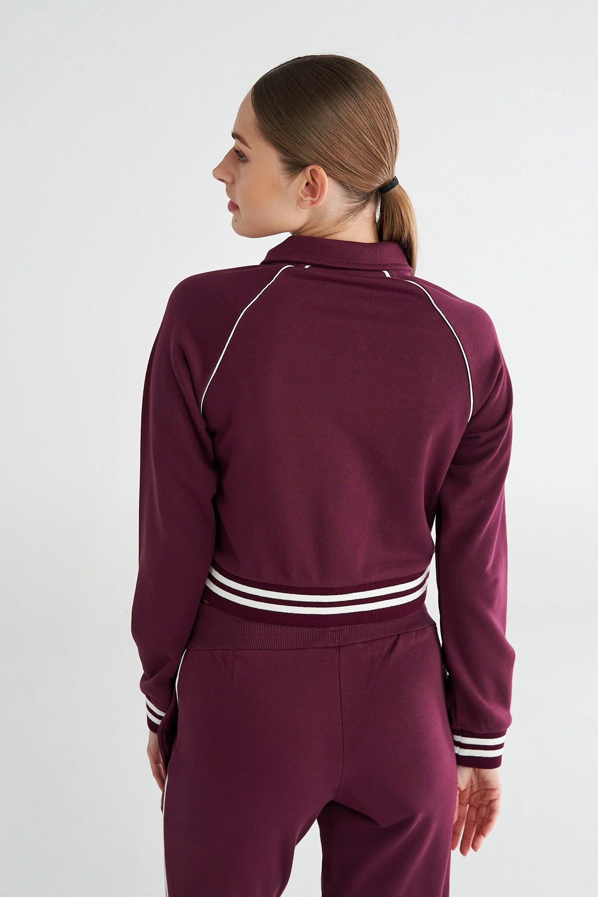 Hummel Jamal Zip Kadın Sweatshirt Mor