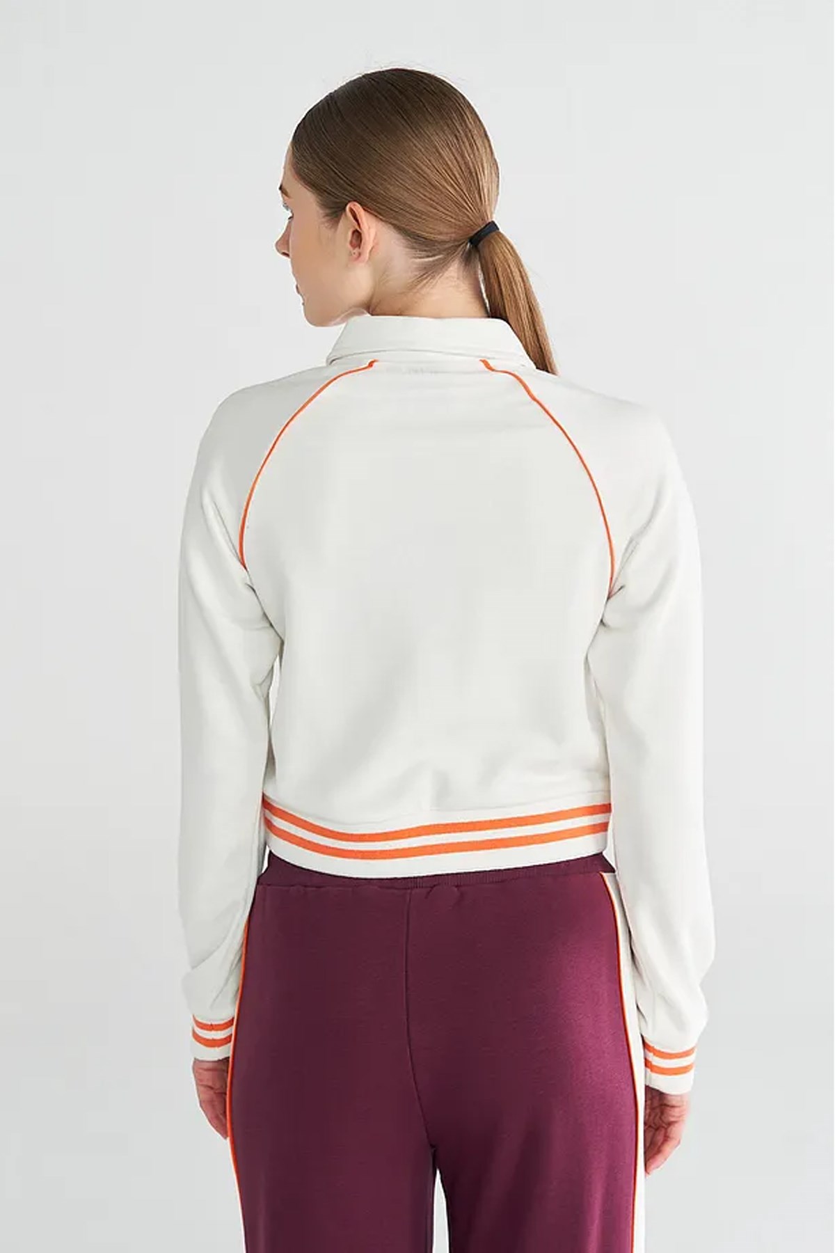 Hummel Jamal Zip Kadın Sweatshirt Beyaz